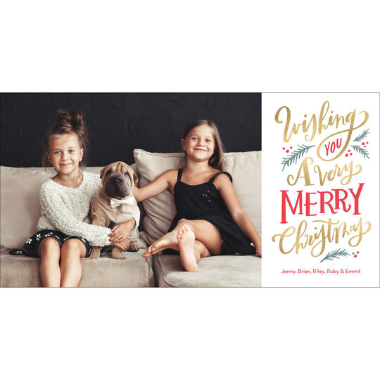 Shimmer Wishes Holiday Photo Cards